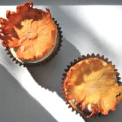 Autumn pineapple flower cupcakes