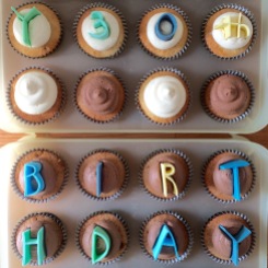 Custom birthday cupcakes